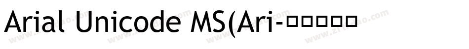 Arial Unicode MS(Ari字体转换